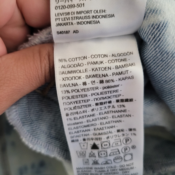 Levi's trucker Ex-boyfriend denim jacket 1X - Picture 5 of 7